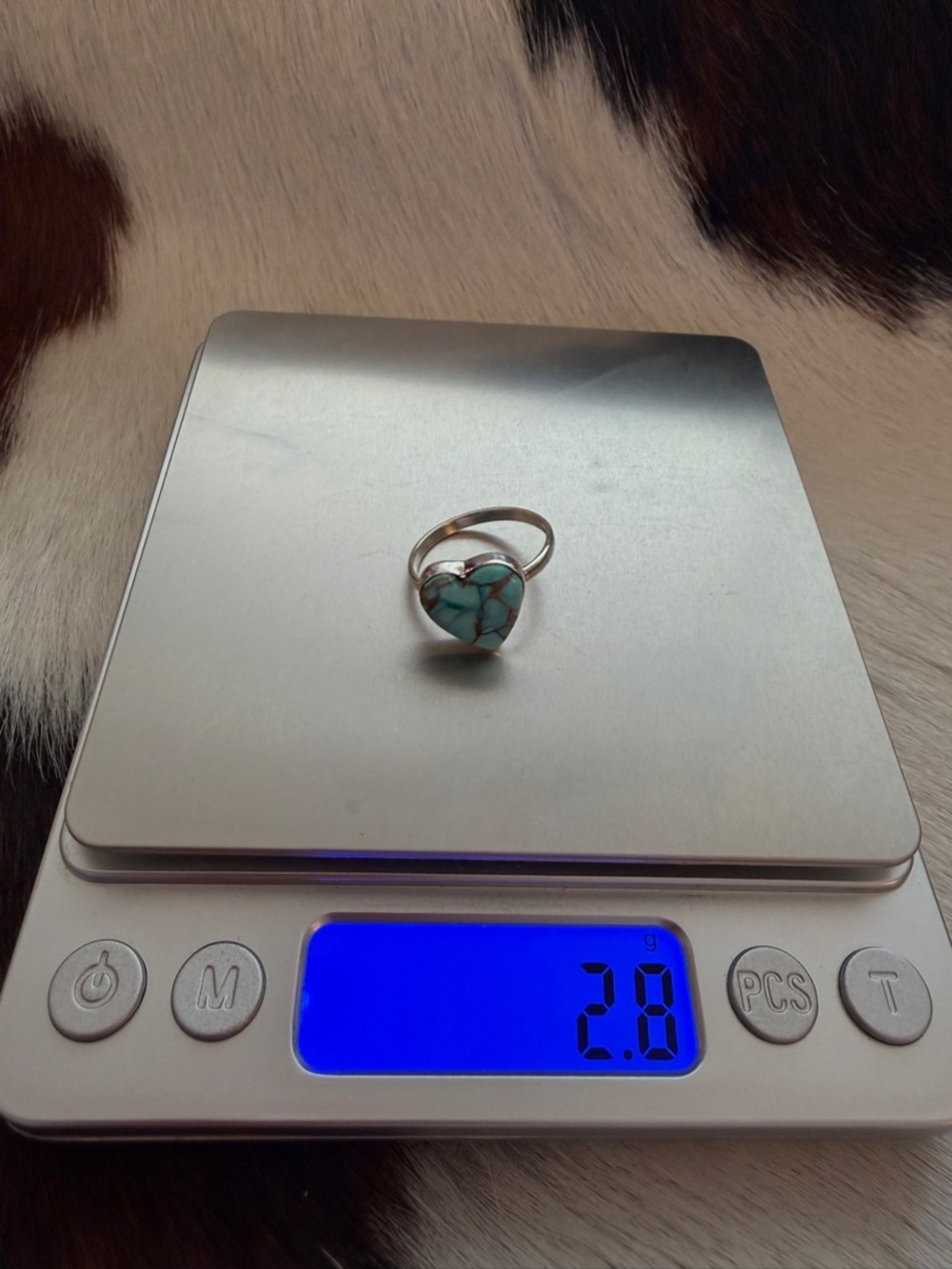 ❤️Kingman MINT DAHLIA HEART Turquoise Minimalist Sterling Southwestern Ring Sz 8 - Picture 10 of 14